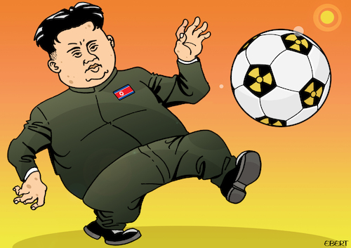 Cartoon: Kim Jong-un (medium) by Enrico Bertuccioli tagged kimjongun,northkorea,nuclear,bpmb,missile,political,dictatorship,authoritarianism,weapon,global,world,crisis,un,danger,menace,sanctions,power,control,nukes,humanrights,military,arsenal,government,leadership,test,kimjongun,northkorea,nuclear,bpmb,missile,political,dictatorship,authoritarianism,weapon,global,world,crisis,un,danger,menace,sanctions,power,control,nukes,humanrights,military,arsenal,government,leadership,test