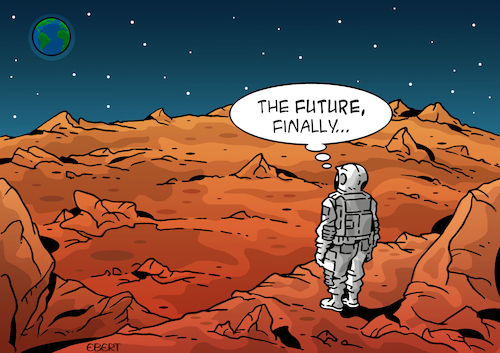 Cartoon: Mars the future... (medium) by Enrico Bertuccioli tagged earth,planetearth,mars,missiontomars,marsconquest,climatechange,climateconditions,weather,extremeweather,globalwarming,pollution,industrialization,consumerism,naturalresourcesexploitation,shortage,foodshortage,drought,humanbeings,animals,environment,ecosystem,biodiversity,greed,business,money,finance,overpopulation,politicalcartoon,editorialcartoon,earth,planetearth,mars,missiontomars,marsconquest,climatechange,climateconditions,weather,extremeweather,globalwarming,pollution,industrialization,consumerism,naturalresourcesexploitation,shortage,foodshortage,drought,humanbeings,animals,environment,ecosystem,biodiversity,greed,business,money,finance,overpopulation,politicalcartoon,editorialcartoon