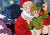 Cartoon: Christmas selfie... (small) by Enrico Bertuccioli tagged christmas,holidays,selfie,santaclaus,gift,tradition,money,business,consumerism,holidayseason,peace