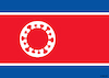 Cartoon: Flag of North Korea-updated (small) by Enrico Bertuccioli tagged covid19,virus,viral,flu,influence,disease,epidemic,crisis,political,government,health,safety,flag,northkorea,kimjongun,isolation
