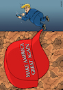 Cartoon: Mind your step Don! (small) by Enrico Bertuccioli tagged trump,donaldtrump,unitedstates,politics,trumpspolicy,economy,money,business,tariffs,tariffswar,trade,worldtrade,tradewar,maga,conflictofinterest,authoritarianism,autarchy,freedom,freedomofspeech,political,politicalcartoons,editorialcartoon