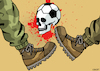 Cartoon: War cup (small) by Enrico Bertuccioli tagged war,worldwar,football,sports,game,bloodygame,military,army,deadlygame,political,politicalcartoon,politicalcartoons,editorialcartoon,editorialcartoons