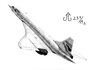Cartoon: Concorde (small) by Teruo Arima tagged aircraft,airplane,airliner,concorde