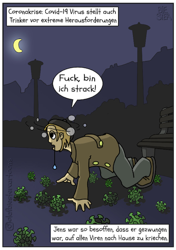 Cartoon: Auf allen Viren (medium) by Olaf Biester tagged corona