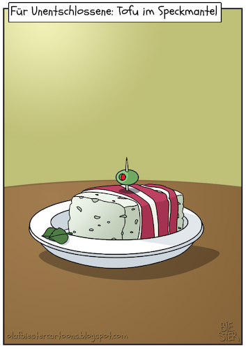 Cartoon: Tofu im Speckmantel (medium) by Olaf Biester tagged tofu