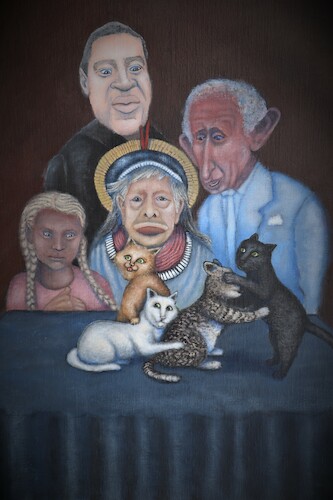 Cartoon: A single family (medium) by Cassou tagged charles,iii,greta,thunberg,raoni,metuktire,george,floyd