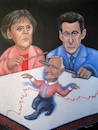 Cartoon: Vollkommen unabhängig (small) by Cassou tagged zentralbank,politics,wirtschaft,money,kanzlerin,angela,merkel,nicolas,sarkozy,famous,peoplejean,claude,trichet,eu