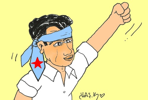 Cartoon: Alexis Tsipras (medium) by yasar kemal turan tagged alexis,tsipras