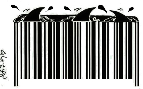 Cartoon: bar code (medium) by yasar kemal turan tagged code,bar