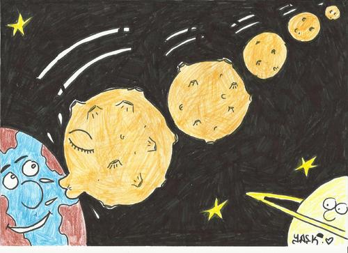 Cartoon: SÜPERMOON 1 (medium) by yasar kemal turan tagged month,big