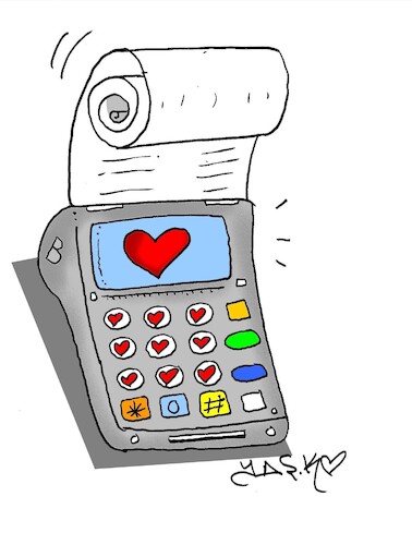 Cartoon: Buy a gift with love (medium) by yasar kemal turan tagged buy,gift,with,love