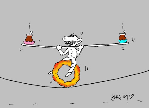 Cartoon: cay (medium) by yasar kemal turan tagged cay