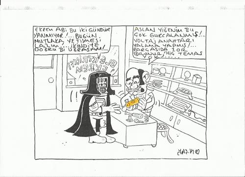 Cartoon: Darth Vader (medium) by yasar kemal turan tagged vader,darth