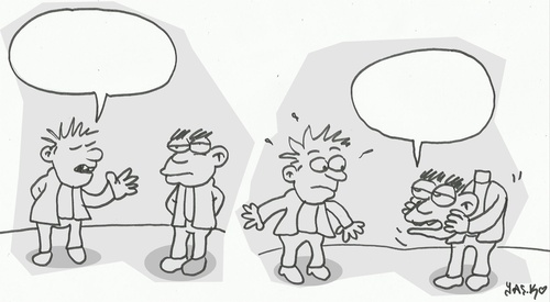 Cartoon: dialogue-azizlik (medium) by yasar kemal turan tagged dialogue