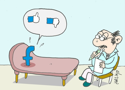 Cartoon: dilemma (medium) by yasar kemal turan tagged dilemma,facebook,love,psychology,psychiatry