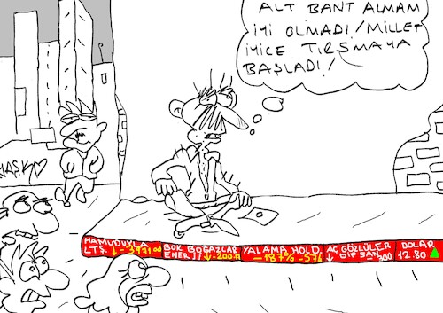 Cartoon: dollar in Turkey (medium) by yasar kemal turan tagged dollar,in,turkey