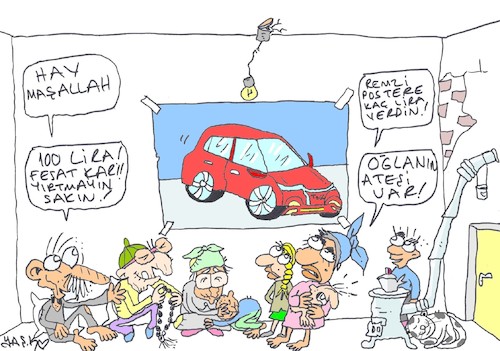 Cartoon: domestic car (medium) by yasar kemal turan tagged domestic,car