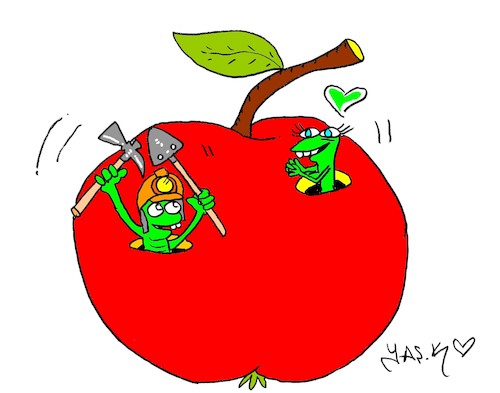 Cartoon: elma (medium) by yasar kemal turan tagged elma