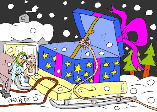 Cartoon: first visit (medium) by yasar kemal turan tagged first,visit