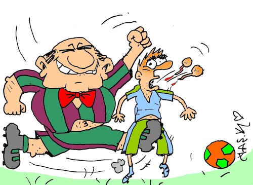 Cartoon: flagrant foul (medium) by yasar kemal turan tagged flagrant,foul