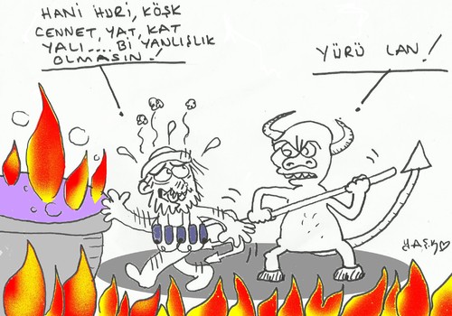 Cartoon: hell (medium) by yasar kemal turan tagged hell