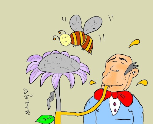 Cartoon: honey (medium) by yasar kemal turan tagged honey