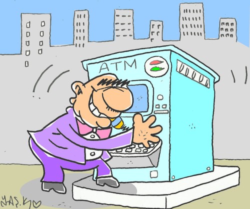 Cartoon: hot cash (medium) by yasar kemal turan tagged hot