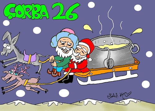 Cartoon: hot soup (medium) by yasar kemal turan tagged hot,soup