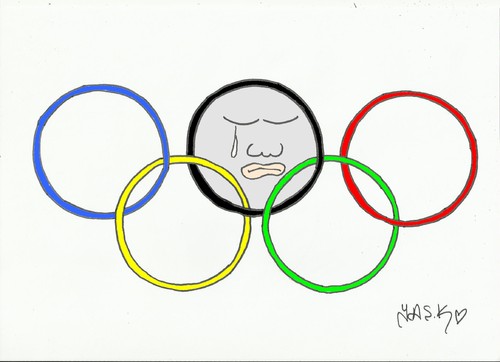 Cartoon: hunger (medium) by yasar kemal turan tagged hunger,africa,olympic,exploitation,help