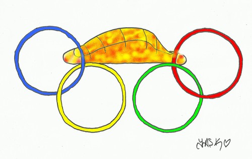 Cartoon: hunger (medium) by yasar kemal turan tagged hunger,africa,olympic,exploitation,help