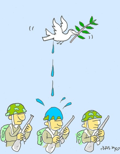 Cartoon: immediate peace (medium) by yasar kemal turan tagged immediate,peace