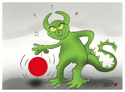 Cartoon: tragedy of Japanese (medium) by yasar kemal turan tagged japan