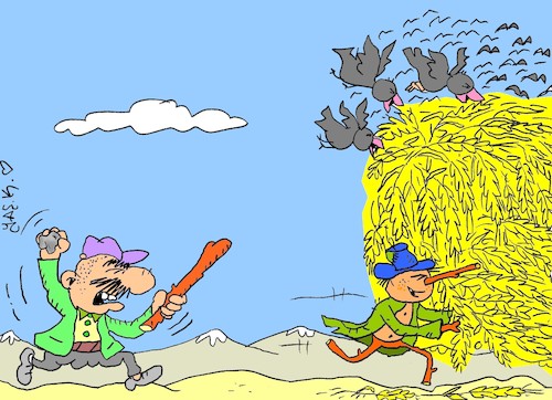 Cartoon: last harvest (medium) by yasar kemal turan tagged last,harvest