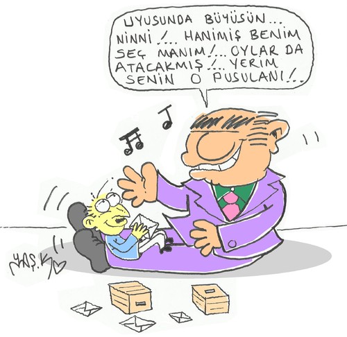 Cartoon: lullaby (medium) by yasar kemal turan tagged lullaby