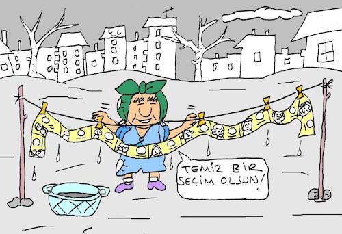 Cartoon: make a clean choice (medium) by yasar kemal turan tagged make,clean,choice