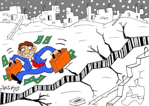 Cartoon: make a deep profit (medium) by yasar kemal turan tagged make,deep,profit