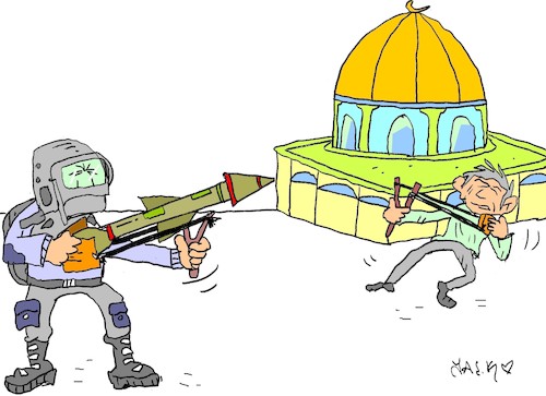 Cartoon: Mescidi Aksa (medium) by yasar kemal turan tagged mescidi,aksa