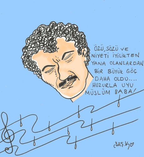 Cartoon: Müslüm Baba (medium) by yasar kemal turan tagged müslüm,baba