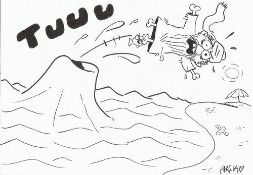 Cartoon: ocean (medium) by yasar kemal turan tagged terror,ocean,laden,bin,osama