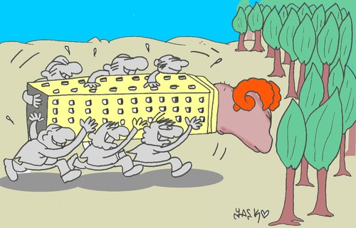 Cartoon: natural enemies (medium) by yasar kemal turan tagged offensive