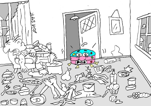 Cartoon: passive life (medium) by yasar kemal turan tagged passive,life