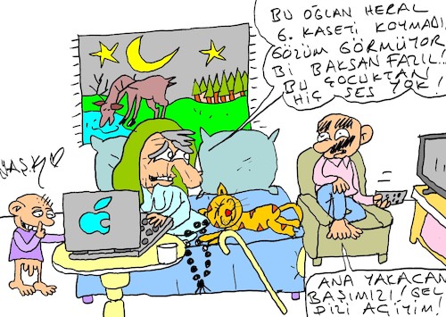 Cartoon: Peker (medium) by yasar kemal turan tagged peker
