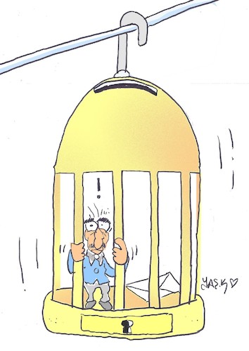 Cartoon: prisoner (medium) by yasar kemal turan tagged prisoner
