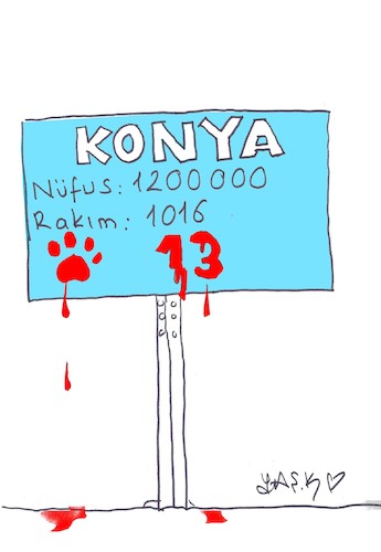 Cartoon: Puppy Dog Massacre (medium) by yasar kemal turan tagged puppy,dog,massacre