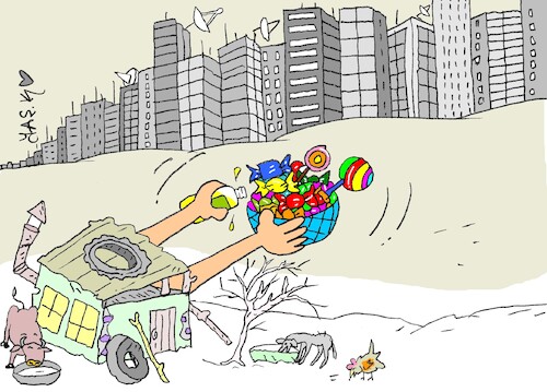 Cartoon: Ramadan holiday (medium) by yasar kemal turan tagged ramadan,holiday