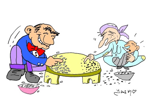 Cartoon: rice and stone (medium) by yasar kemal turan tagged rice,and,stone