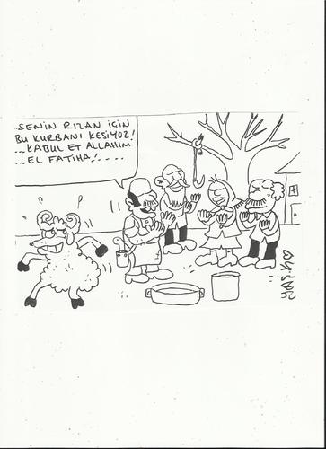 Cartoon: sacrifice (medium) by yasar kemal turan tagged sacrifice