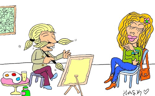 Cartoon: savvy artist (medium) by yasar kemal turan tagged savvy,artist