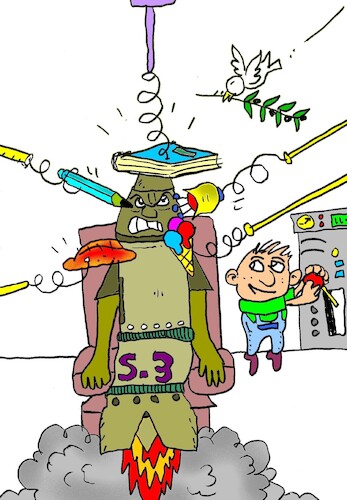 Cartoon: shock treatment (medium) by yasar kemal turan tagged shock,treatment