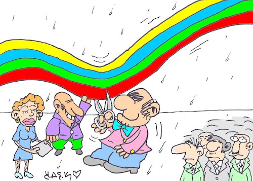 Cartoon: smarmy bureaucracy (medium) by yasar kemal turan tagged smarmy,bureaucracy